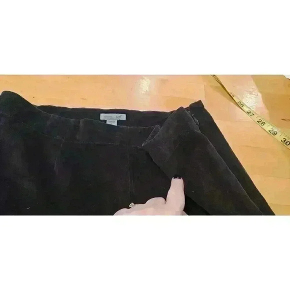 J. Jill Dark Brown Corduroy Pants Flat Front Side Zip Pockets Sz 6 EUC - Picture 8 of 10